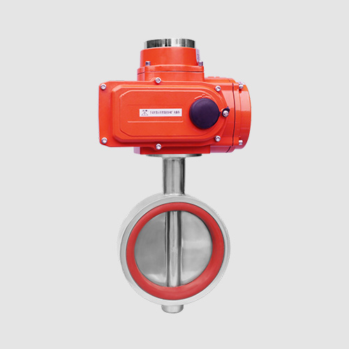 Electric sanitary wafer butterfly valve