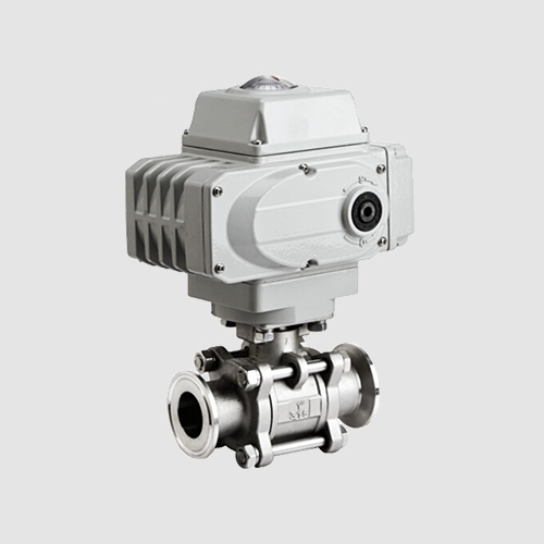 Electric three-piece quick-fit ball valve