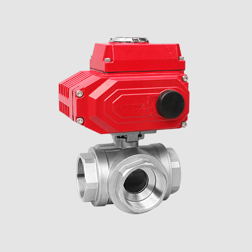 Electric three-way ball valve