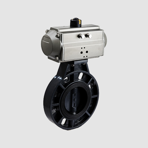 Pneumatic plastic butterfly valve