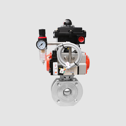 Pneumatic thin ball valve