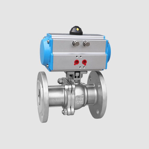 Pneumatic high platform flange ball valve